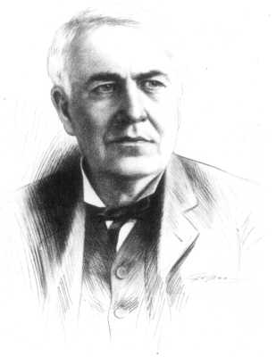 THOMAS A. EDISON &mdash;<i>Photogravure from drawing by Gaspard</i>