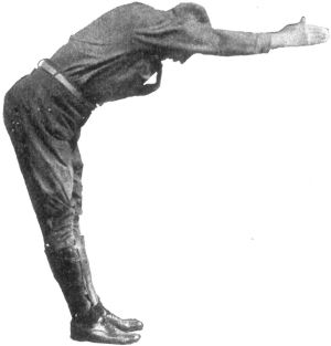 STOOPING. INCORRECT POSITION, LETTING THE HEAD FALL
FORWARD