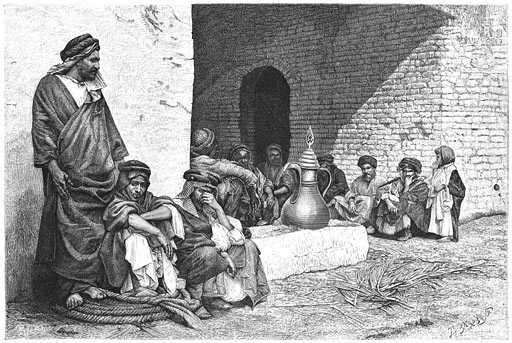 Voorhuis in de woning van den sheikh van Feli&euml;h.