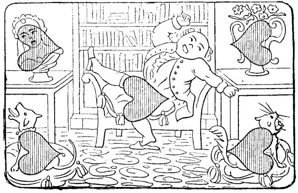  FIG. 6.&mdash;The Lesson in Drawing.&mdash;An Illustrated Five-spot of Hearts.