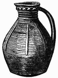 ANCIENT PITCHER, FROM THE COLLECTION OF THE R.I.A., FOUND
IN A CRANNOGE, AT LOUGH TAUGHAN, LECALE, CO. DOWN.