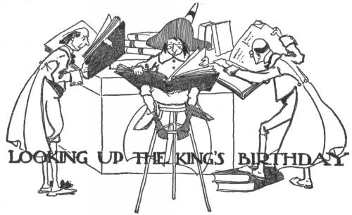 Looking up the
King's birthday