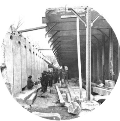 MOVING WEST SIDE WALL TO WIDEN SUBWAY FOR THIRD
TRACK&mdash;135TH STREET AND BROADWAY