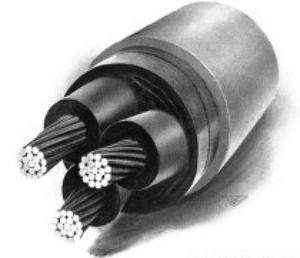 THREE-CONDUCTOR NO. 000 CABLE FOR 11,000 VOLT
DISTRIBUTION