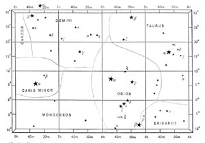 Chart No. 2.&mdash;From Right Ascension 4 Hours to 8 Hours; Declination 30&deg; North to 10&deg; South.