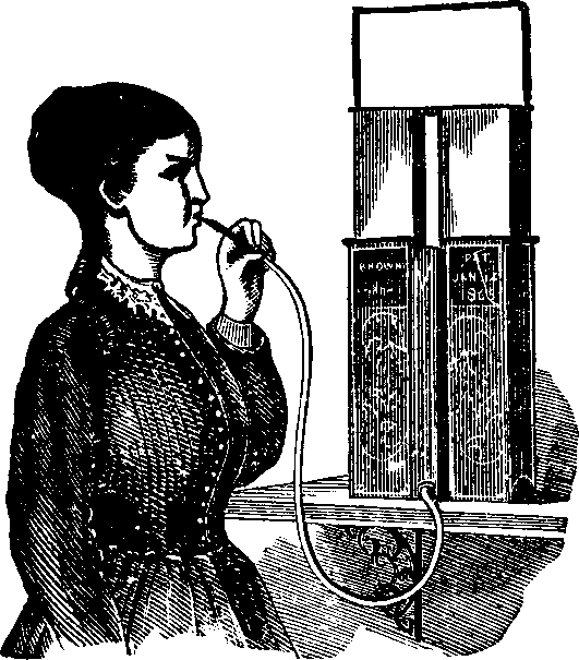 Illustration:
Fig. 146. Dr. Brown's Spirometer.