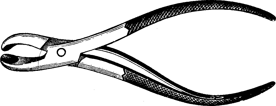 Illustration:
Fig. 5. Gouge forceps for excavating bone.