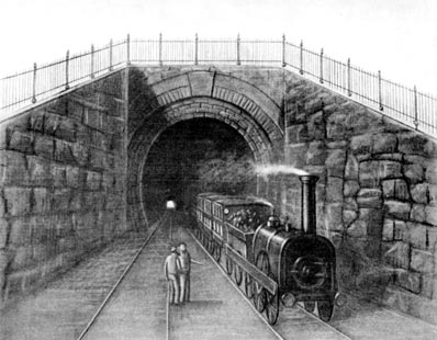 Plate IV.&mdash;Tunnel under Part of Atlantic Avenue, Brooklyn. (From a Crayon Sketch.)