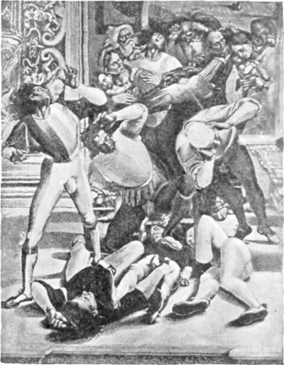 FIG. 30.&mdash;SIGNORELLI. THE CURSE (DETAIL). ORVIETO.