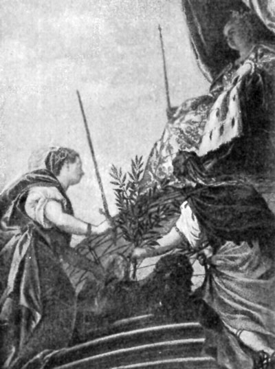 FIG. 50.&mdash;P. VERONESE. VENICE ENTHRONED. DUCAL PAL.,
VENICE.