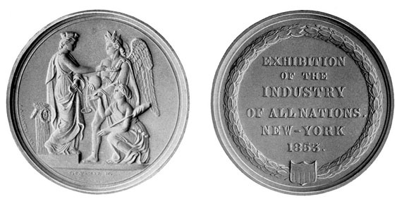 Bronze medal won by Mr. Hussey with the Reaper at New
York in 1853