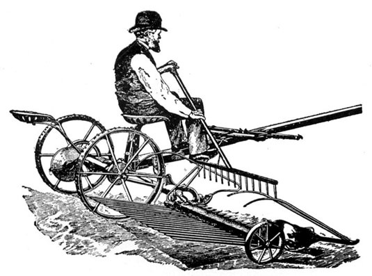 Modern Rear-Delivery Reaper.
(From "Who Invented the Reaper?" by R. B. Swift.)