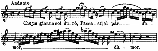 Che un giorno sol dur�, Passasti al par d'amor