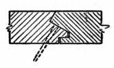 Fig. 104.&mdash;Method of
    Secret-nailing Hardwood
    Flooring Boards.