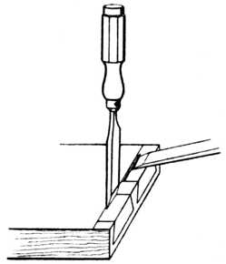 Fig. 311.&mdash;Chipping Waste
    of Lap Dovetail.