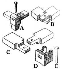 Fig. 348.&mdash;Joint for
    Home-made Cot.