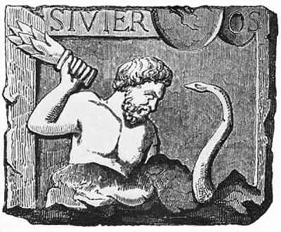 BAS-RELIEF REPRESENTING THE GALLIC &AElig;SCULAPIUS
DISPATCHING A DEMON.