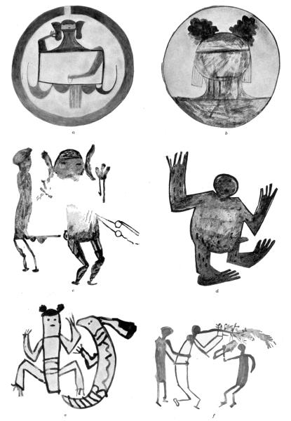 PL. CXXIX&mdash;
DESIGNS ON FOOD BOWLS FROM SIKYATKI