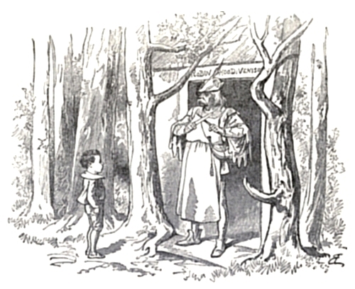 "'VENISON IS DEER, ISN'T IT?' SAID DAVY, LOOKING UP AT
THE SIGN."