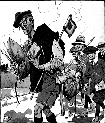 MOMENTARILY THE ARTICLES THAT FILLED MY ARMS AND
HUNG ON MY SHOULDERS AND BACK GREW MORE
CUMBERSOME AND BURDENSOME