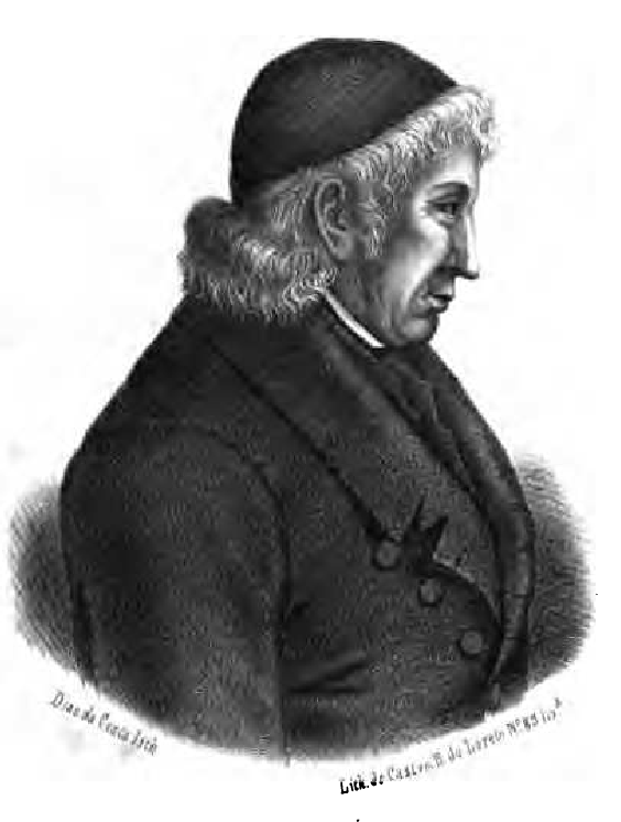 Gravura do busto de Jos� Agostinho de Macedo