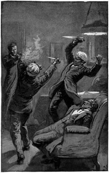 "Nothing daunted, the pair made a rush at Berrington who
fired right and left."