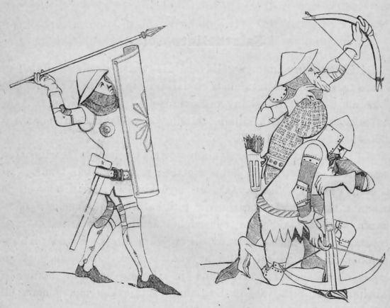 Sotamies ja jousimiehi�.