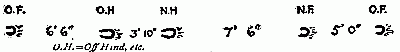 O.H. = Off Hind, etc.

Galloping.