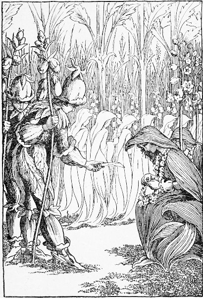 The sweet Misses Lilies of the Valley could not be
tempted from their retreat.&mdash;Page 119.