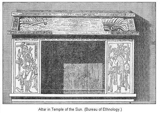 Altar in Temple of the Sun.&mdash;(Bureau of Ethnology.)