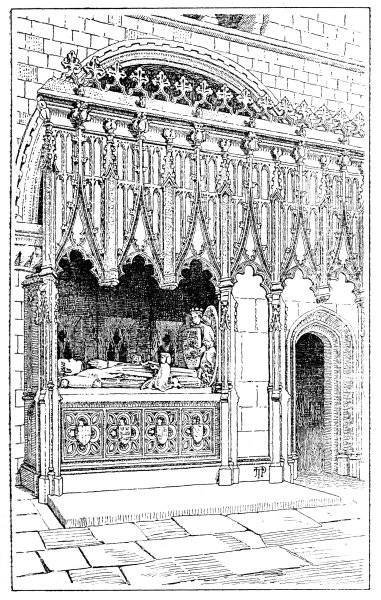 Fig. 5&mdash;Screen of Roger de Walden's Chantry,
and Rahere's Monument.