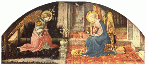 PLATE I.&mdash;FILIPPO LIPPI

THE ANNUNCIATION

National Gallery, London