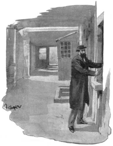 THE OLD STYLE DETECTIVE&mdash;EXAMINING SCENE OF MURDER.