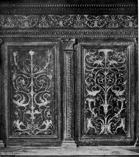 Plate 15.&mdash;Two panels from the Sala del Cambio,
Perugia.
