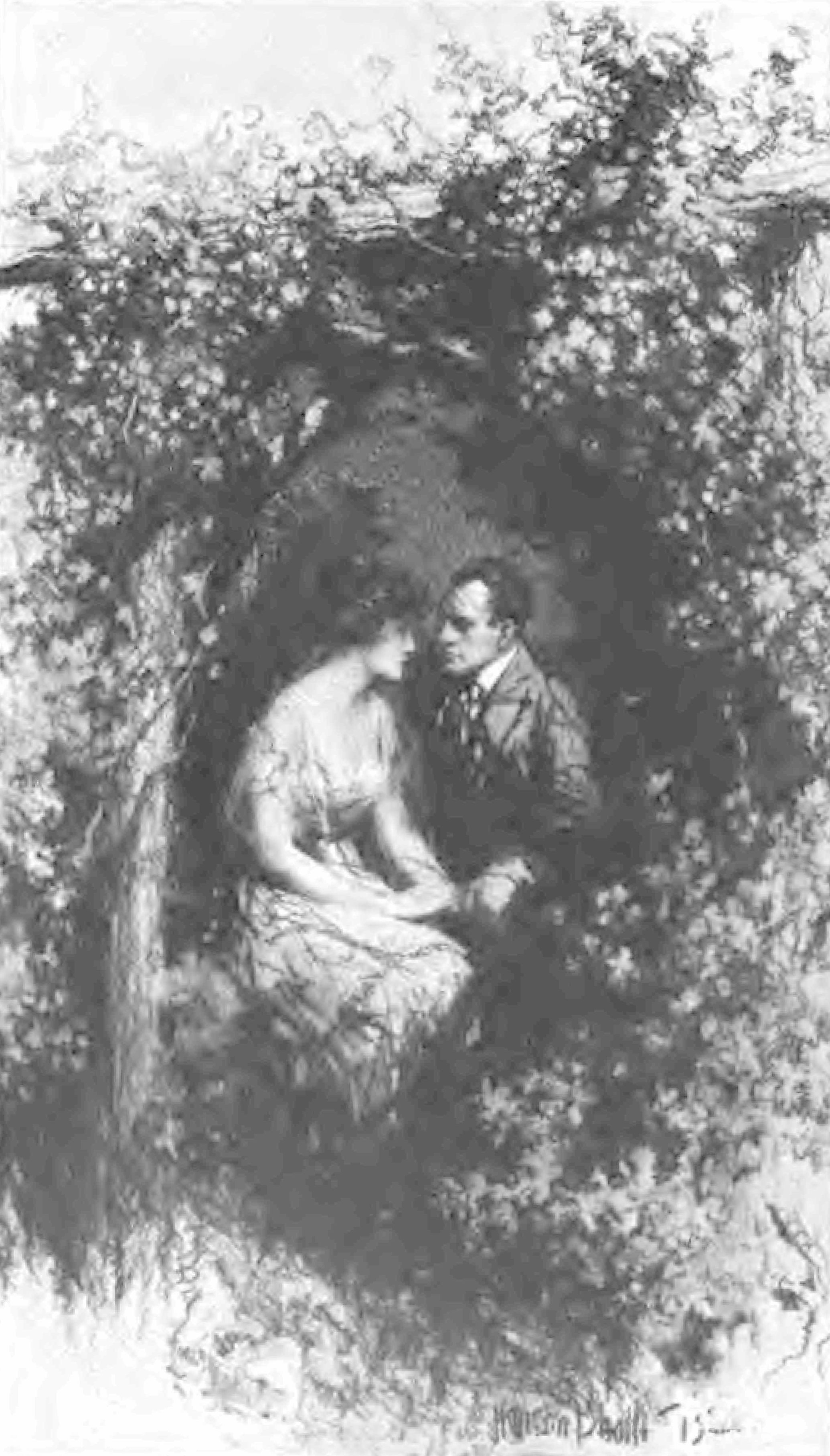 "'Bob, I'll make a confession to you. It's been horrid,
from first to last. When we are married I want to sit at home and darn
your socks&mdash;you do wear holes in them, don't you?'"