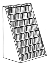 Fig. 35. Furniture Cabinet for labor-saving fonts of wood
or metal furniture.