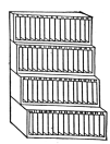 Fig. 41. Rack for leads, or brass rules in assorted
standard lengths.