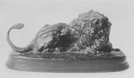 From the collection of the late Cyrus J. Lawrence, Esq.

Lion devouring a Doe

("LION DEVORANT UNE BICHE")