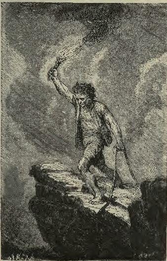 Falcon seized a torch, a tinder-box, and a rope, and
hastened away.