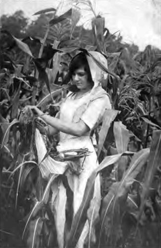 The American Country Girl. An abundance of sunshine,
fresh air, good water, and healthful exercise in the open permit
wonderful young life to reach its highest development.