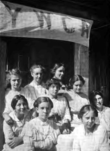 One of the many Eight Weeks' Clubs organized throughout
the country by the Y.&nbsp;W.&nbsp;C.&nbsp;A.