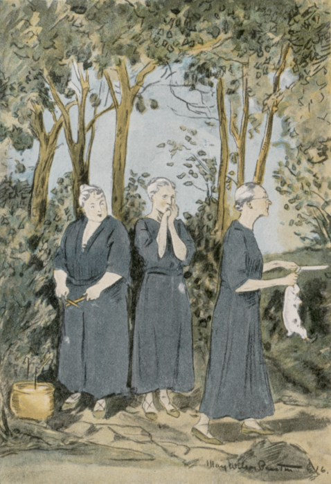 It ended with tish stalking off into the woods with the
rabbit in one hand and the knife in the other