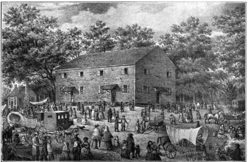 Friends' Meeting House, New Garden, North Carolina.

From an old Drawing.