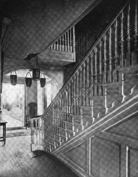 Plate LXXX.&mdash;Hallway from the Rear, Royall House.