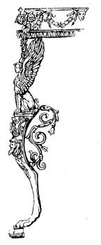 DETAIL OF TRIPOD
TABLE FOUND AT
POMPEII.