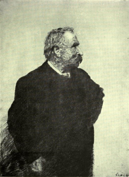 Ernest Rousseau&mdash;1887. Gravure &agrave; la pointe s&egrave;che.