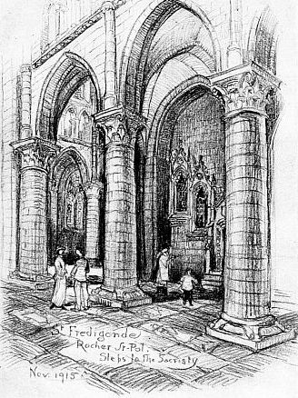 XX ROCHER-ST.-POL Sacristy Steps in the Church of Ste Fr&eacute;digonde