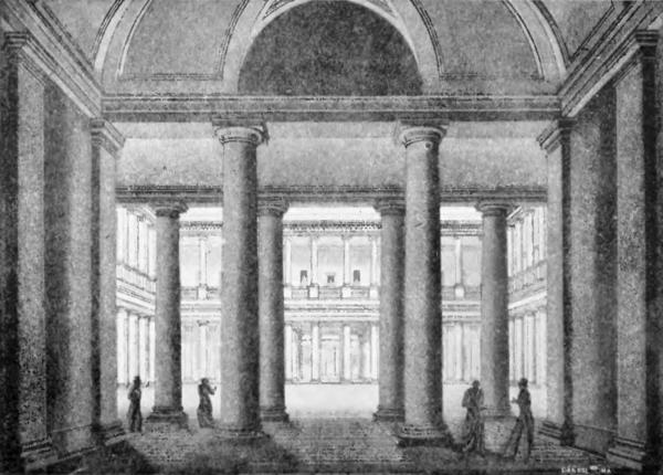 Milano. &mdash; Atrio del Palazzo del Senato nel 1814.