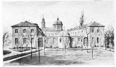 D'apr�s un phot. prise dans le jardin du monast�re.
Vue G�n�rale du Carmel de Lisieux