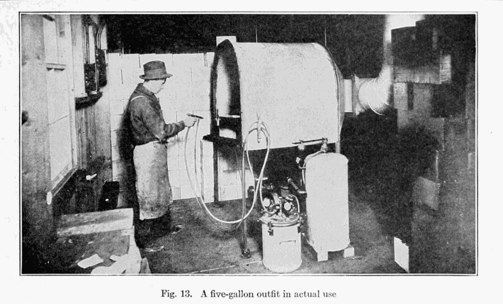 Fig. 13. A five-gallon outfit in actual use